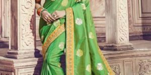 Women Saree Green Color Silk Designer