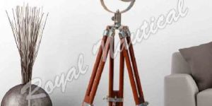 Chrome Mini Spot Light with Adjustable Brown Tripod