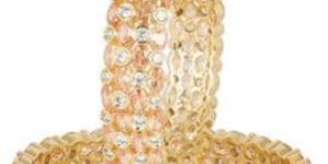 Gold Tone American Diamond Bangle with CZ Stone Jewelry