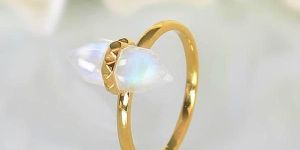 Gold Vermeil Moonstone Ring