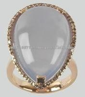 Gold Plated Moonstone Ring