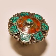 Unique Tibet Turquoise with Coral