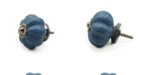 DECOKRAFTS MELON BLUE PRINTED CERAMIC KNOBS