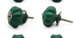 DECOKRAFTS MELON GREEN SOLID CERAMIC KNOBS FOR DOOR