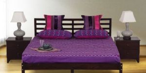 Elegant Double Bed And Trunk Storage End Table