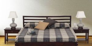 Elegant King Size Bed And End Table with Drawer