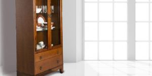 Wooden Cabinet with Glass Door