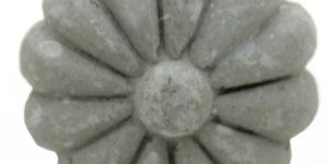 CONCRETE HANDCRAFTED GREY FLOWER KNOB