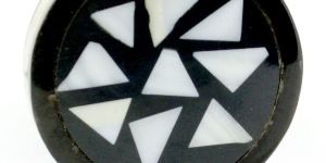 RESIN HANDCRAFTED BLACK & PEARL COLOR DESIGNED KNOB