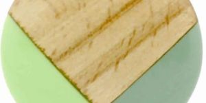 RESIN & WOOD MIX HANDCRAFTED GREEN GREY & BROWN KNOB DRAWER & CUPBOARD KNOBS