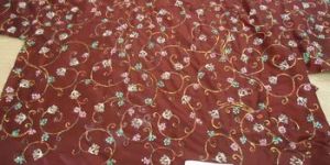 Hand Embroidered Zardosie Shantung