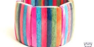 Neha Bone Bracelet Buffalo Bone Multi-colored painted bone