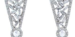 Diamond Bow Dangle Earring