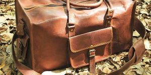 Leather Travel Duffle Bag