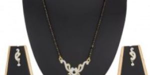 American Diamond Gold Plated Alloy Mangalsutra