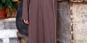 Beige Cotton Self Thobe