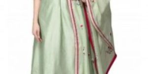 Green Chanderi Embroidery Designer Salwar Kameez