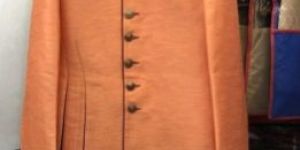 Peach Silk Self Nehru Style