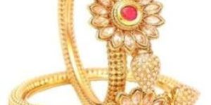 Polished Finishing Kundan Openable Bracelet