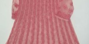 Anarkali Style Ladies Georgette Kurtis with Chikan Embroidery