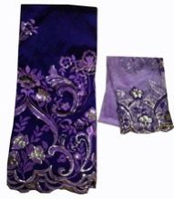 Handwork African Dubai Nigerian Indian Silk George Wrappers with Stone