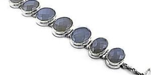Handmade Chalcedony 925 Silver Bracelet