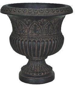 ANTIQUE METAL FLOWER PLANTER