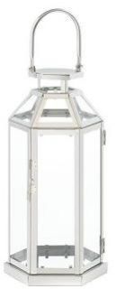 WHITE CANDLE LANTERN