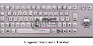Steel Keyboard with Trackball