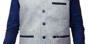 Rajptui Nehru Jackets in Gray Color