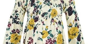 Bell Sleeved Printed Casual Gitex Floral Thursday Top