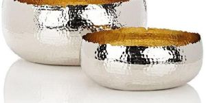 Silver Metal Decorative Bowl