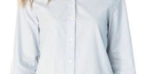 Sky Blue Cotton Shirt for Women