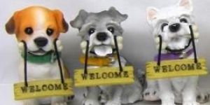 Bonsai Decoration Mini Dogs, Pups Statue