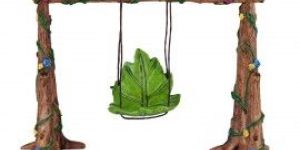 Miniature Fairy Garden Leaf Swing