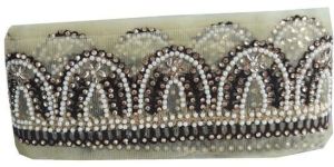 Door Arch Brown Embroidery Pearl Stone Border Trim Lace