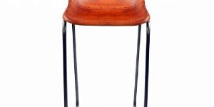 Giron Leather Bar Chair
