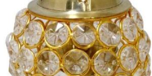 Brass and Crystal Decorative Diya
