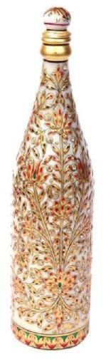 Colorfull Flowers Painting Decorative Wine Bottle