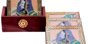 Rectangular Shape Wooden Tea Coaster