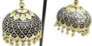Ladies Jhumki with Dual Tone Polish