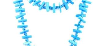 ILEYLA CONTEMPORARY ADORABLE LONG FEMININE BLUE BEADED FASHION NECKLACE