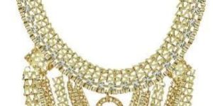 Golden Goddess Metal and Stone Multilayered Choker (24992)