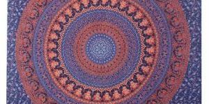 Jaipur Textile Hub Cotton 85100 Double Mandala Bed Sheet Bohemian Tapestry