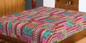 Jaipur Textile Hub Handmade Vintage Cotton Kantha Quilt Gudri Bed Cover SGG-51