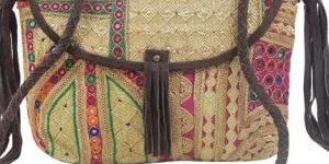 Silk Shoulder Bag for Women (Multicolor)