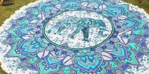 Tassel Fringing Beach Throw Roundie Yoga Mat Table Cover Hippie Beach Towel