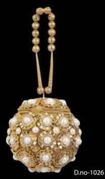 Unique Golden Round Metal Bag