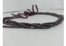 Ruby Color Cubic Zirconia Faceted Rondelle Beads Strand