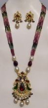 Multi Tourmaline Bead Necklace Set